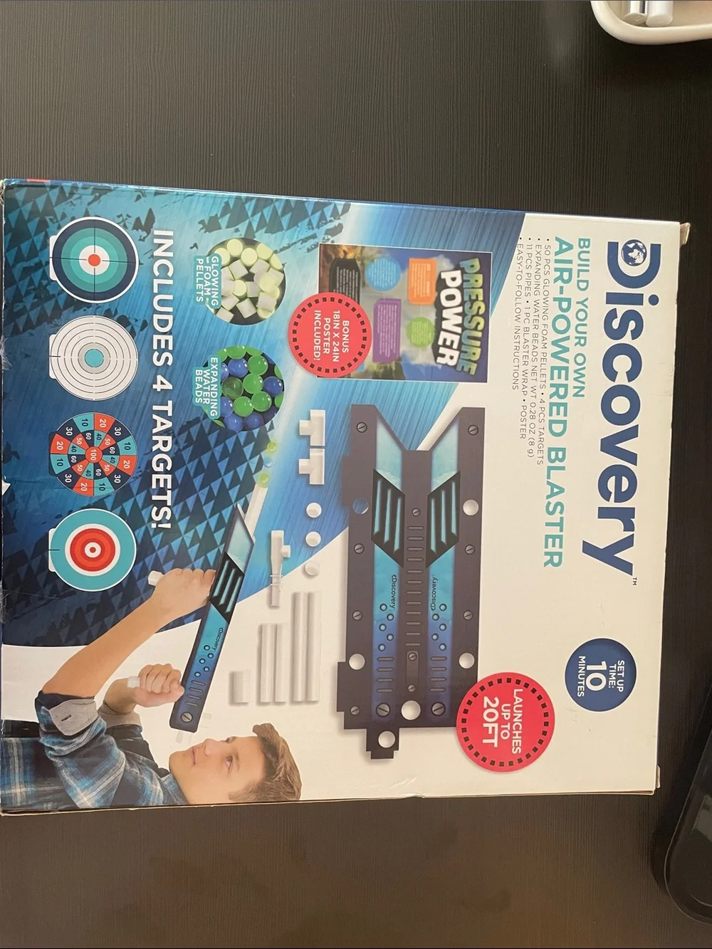 Discovery Build Your Own Air-Powered Blaster STEM Kit NEW